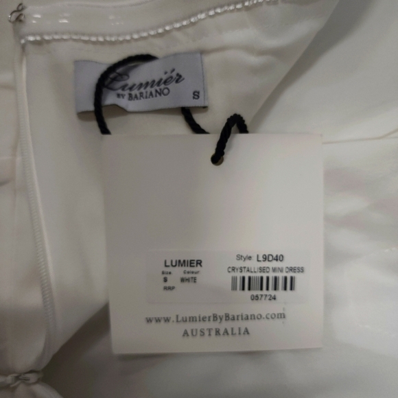 Revolve - Crystallized Mini Dress in White by Lumier x Revolve  sz Sm NWT - Picture 12 of 13